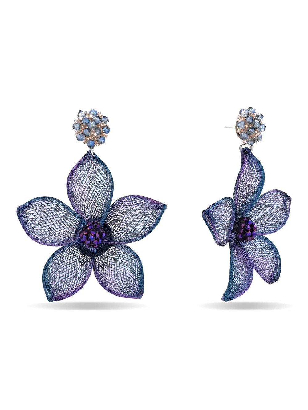 Eye Candy Evangeline Floral Woven Earrings
